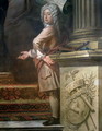 Rear wall painting of the Upper Hall glorifying George I (1660-1727) and the House of Hanover, detail of the artist, 1718-24 - Sir James Thornhill