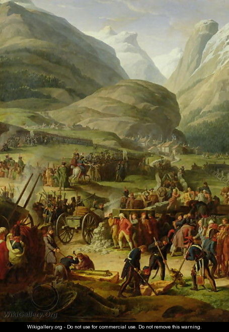 The French Army Travelling over the St. Bernard Pass at Bourg St. Pierre, 20th May 1800, 1806 - Charles Thevenin