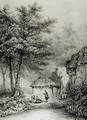 Jean-Jacques Rousseaus 1712-78 Cabin at Ermenonville, 1842 - (after) Thenot, Jean Pierre