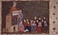 Harl 1319 f.12 Archbishop Arundel preaching in the cause of Henry, from the Histoire du Roy dAngleterre, Richard II - Master The Virgil