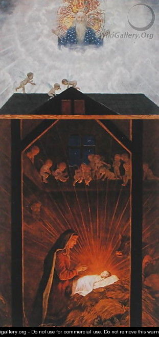 The Nativity, illustration from Festkalender published in Leipzig c.1910 - Hans Thoma