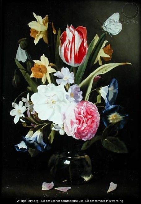 Still Life with Flowers in a Glass Vase 2 - Jan Philip van Thielen