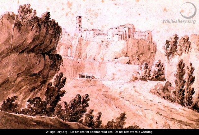 View of the Town of Bracciano, c.1810 - Jean Thomas Thibault