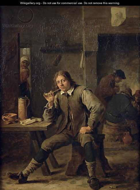 A Smoker Leaning on a Table, 1643 - David The Younger Teniers