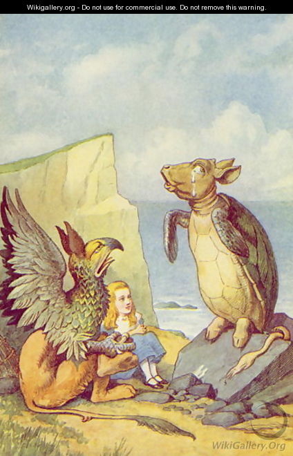 The Mock Turtle and the Gryphon, illustration from Alice in Wonderland by Lewis Carroll 1832-9 - John Tenniel