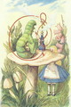 Alice Meets the Caterpillar, illustration from Alice in Wonderland by Lewis Carroll 1832-9 - John Tenniel