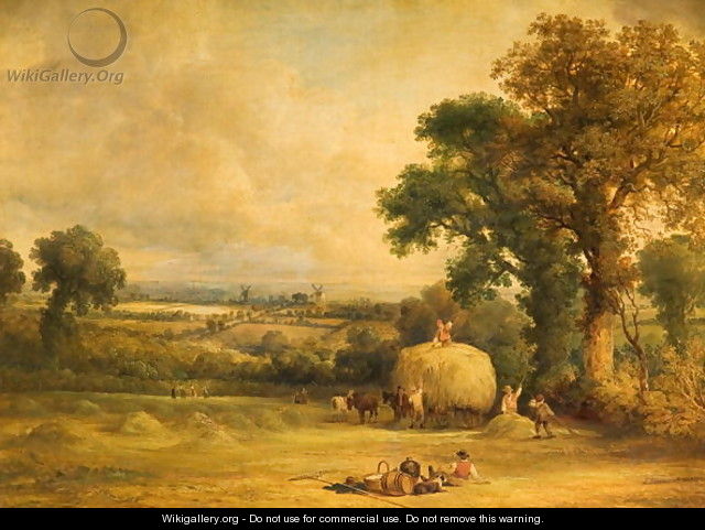 Loading the Hay Wagon, 1839 - John F Tennant
