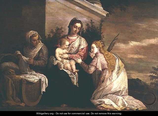 Virgin and Child with St. Catherine - David The Younger Teniers