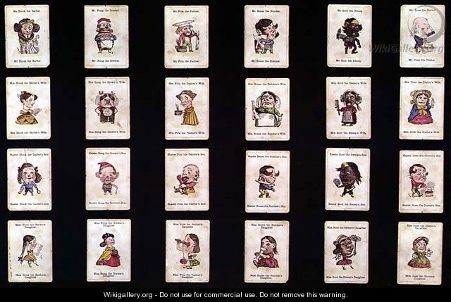 Happy Families, card game, based on designs by John Tenniel, c.1860 - John Tenniel Happy Families, card game, based on designs by John Tenniel, c.1860 - John Tenniel