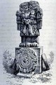 Statue of the Goddess Coatlicue, from The Ancient Cities of the New World, by Claude-Joseph-Desire Charnay, pub. in 1887 - (after) Sellier, P.