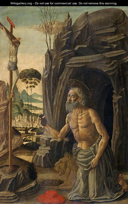 St. Jerome as a Penitent, c.1590 - Jacopo Del Sellaio