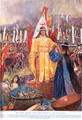 The Grand Marshal Proclaimed Emperor on the Battlefield, illustration from Hutchinsons History of the Nations, c.1920 - H. Sepping Wright