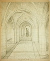 New College Oxford Proposed passage from Old to New Buildings, 1875-77 - Sir George Gilbert Scott