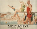 Poster advertising Sunny Rhyl - Septimus Edwin Scott