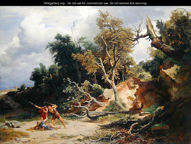 The Ambush Afternoon c.1856 - Johann Wilhelm Schirmer