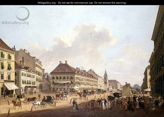 Vienna, the promenade, 1824 - Franz Scheyerer