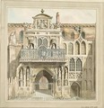 The old facade of the Guildhall, City of London, 1788 - Jacob Schnebbelie