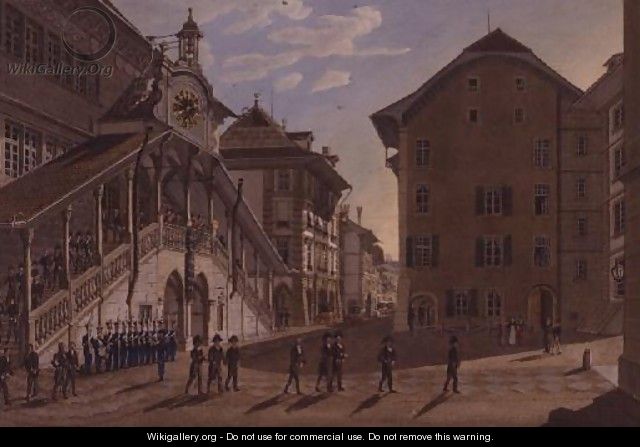 The Berne Grand Council leaving the Town Hall - Franz Schmidt