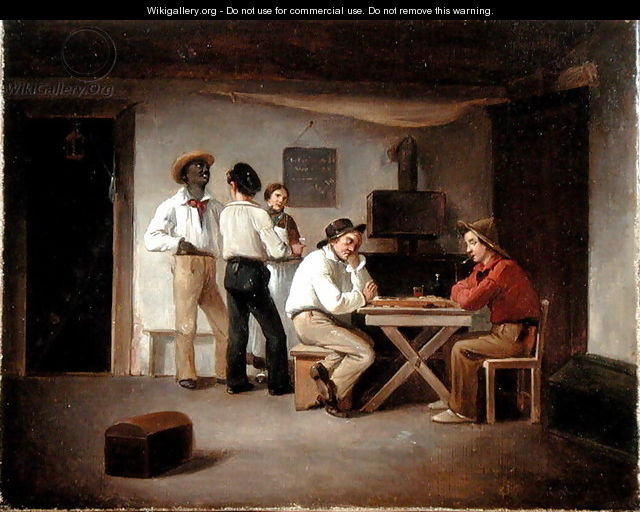 Sailors Playing a Board Game in a Tavern - Christian Andreas Schleisner