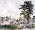 Islington Green: View towards the Church - Robert Blemell Schnebbelie