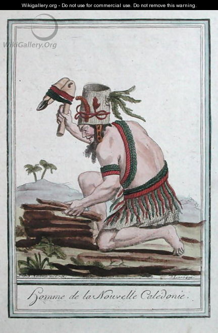 Native of New Caledonia, engraved by J. Laroque, 1796 - (after) Sauveur, J.G.
