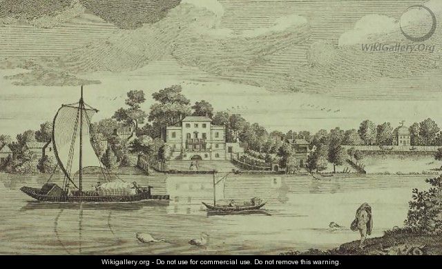 View of the Celebrated Mr. Popes House at Twickenham, c.1750 - Robert Sayer