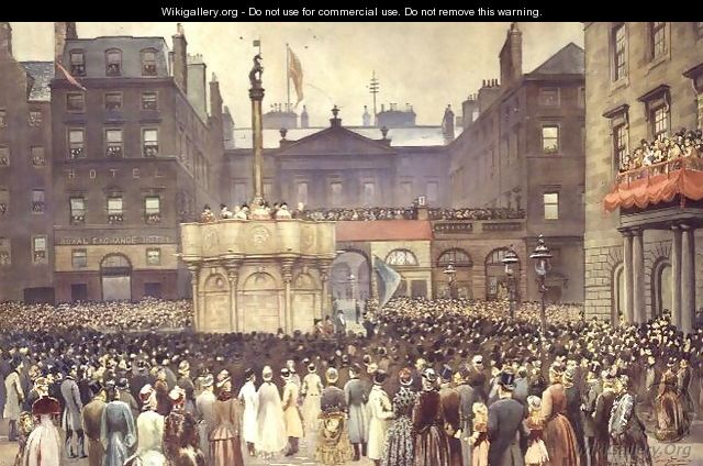 The Presentation of the Restored Market Cross, Edinburgh, to the Magistrates Council by the Right Honourable W.E. Gladstone, MP, 23rd November 1885 - Thomas L. Sawers