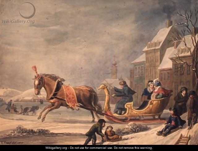 Winter in Germany, 1817 - George the Elder Scharf