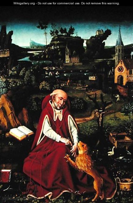 St. Jerome and the Lion - Hans Leonhard Schaufelein