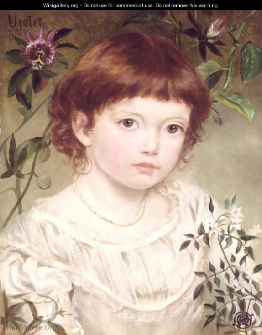 Violet - Portrait of a Girl, 1876 - Emma Sandys