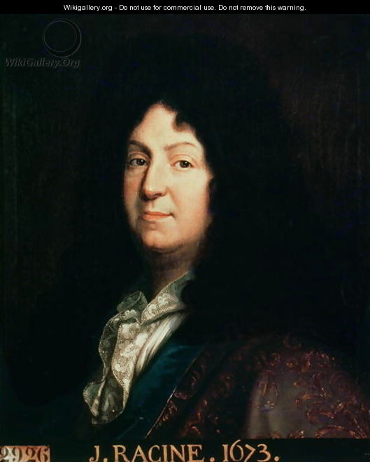 Portrait of Jean Racine 1639-99 copy of an original of 1673, 1698 - Jean-Baptiste Santerre
