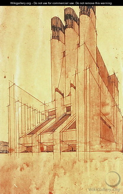 Study for a Building, 1913 - Antonio Sant