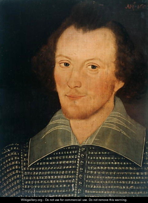 Portrait of a man, reputed to be William Shakespeare, 1603 - (attr. to) Sanders, John
