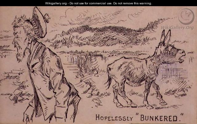 Hopelessly Bunkered, illustration from Graphic magazine, pub. c.1870 - Henry Sandercock