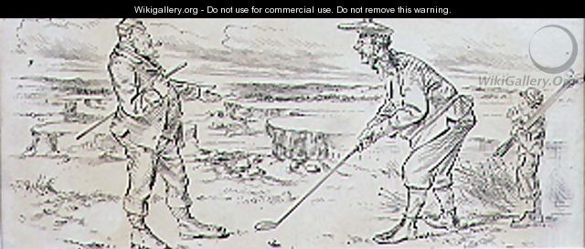 The Hesitant Golfer, illustration from Graphic magazine, pub. c.1870 - Henry Sandercock
