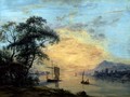 A Welsh Sunset River Landscape, c.1775-1800 - Paul Sandby