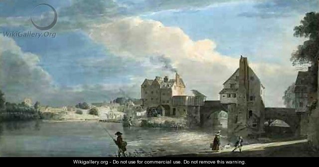 The Old Bridge at Shrewsbury - Paul Sandby