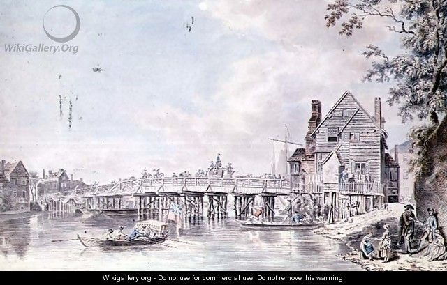 The Old Bridge at Windsor - Paul Sandby