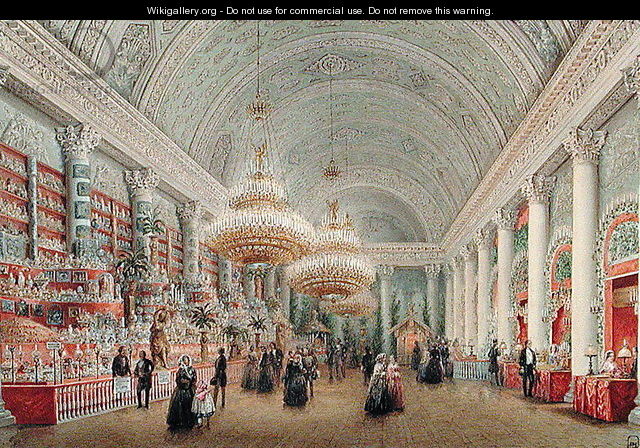 Charity Bazaar in the Banquet Chamber of the Yusupov Palace - Vasili Semenovich Sadovnikov