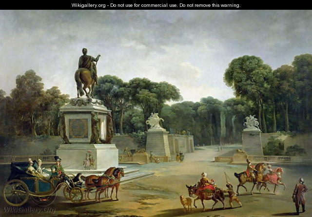 The Entrance to the Tuileries from the Place Louis XV in Paris, c.1775 - Jacques-Philip-Joseph de Saint-Quentin