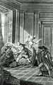 Scene from Act I of The Marriage of Figaro by Pierre-Augustin Caron de Beaumarchais 1732-99 engraved by Claude Nicolas Malapeau 1755-1803 1785 - Jacques-Philip-Joseph de Saint-Quentin