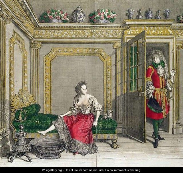 Lady undressing for the bath, published c.1688-90 - Jean Dieu de Saint-Jean