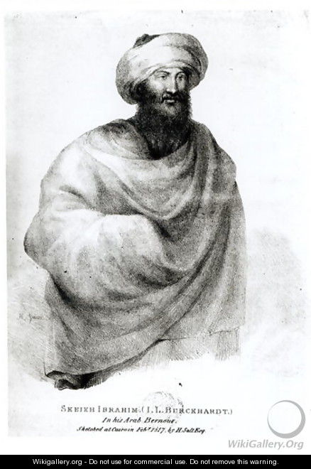 Portrait of Sheikh Ibrahim, or Johann Ludwig Burckhardt 1784-1817 1817 - (after) Salt, Henry