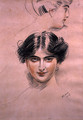 Portrait Study of a Lady (thought to be Mademoiselle Medje Conquy), 1913 - Paul Cesar Helleu