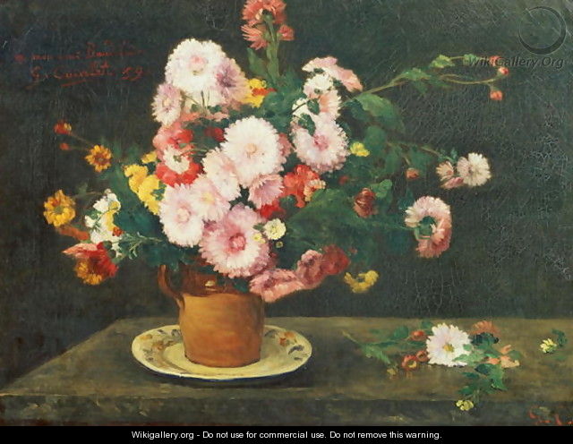 Still life with asters - Gustave Courbet