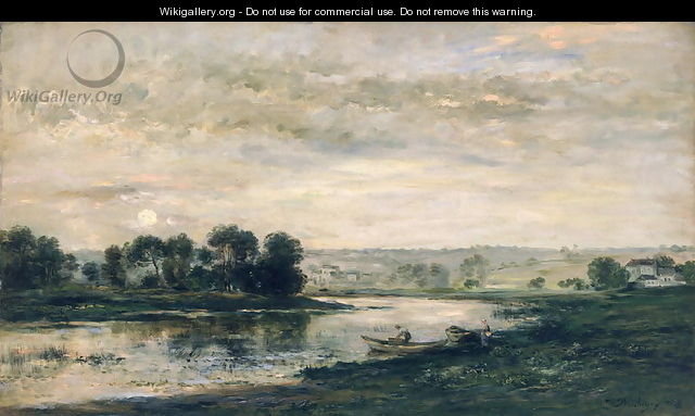 Evening on the Oise, 1872 - Charles-Francois Daubigny