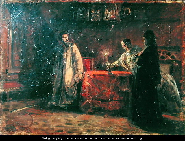 Tsar Boris Godunov (1551-1605) and Tsarina Martha, 1874 - Nikolai Nikolaevich Ge (Gay)