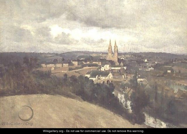 General View of the Town of Saint-Lo, c.1833 - Jean-Baptiste-Camille Corot