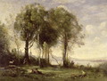 The Goatherds of Castel Gandolfo, 1866 - Jean-Baptiste-Camille Corot