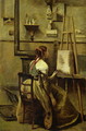 The Studio of Corot, or Young woman seated before an Easel, 1868-70 - Jean-Baptiste-Camille Corot